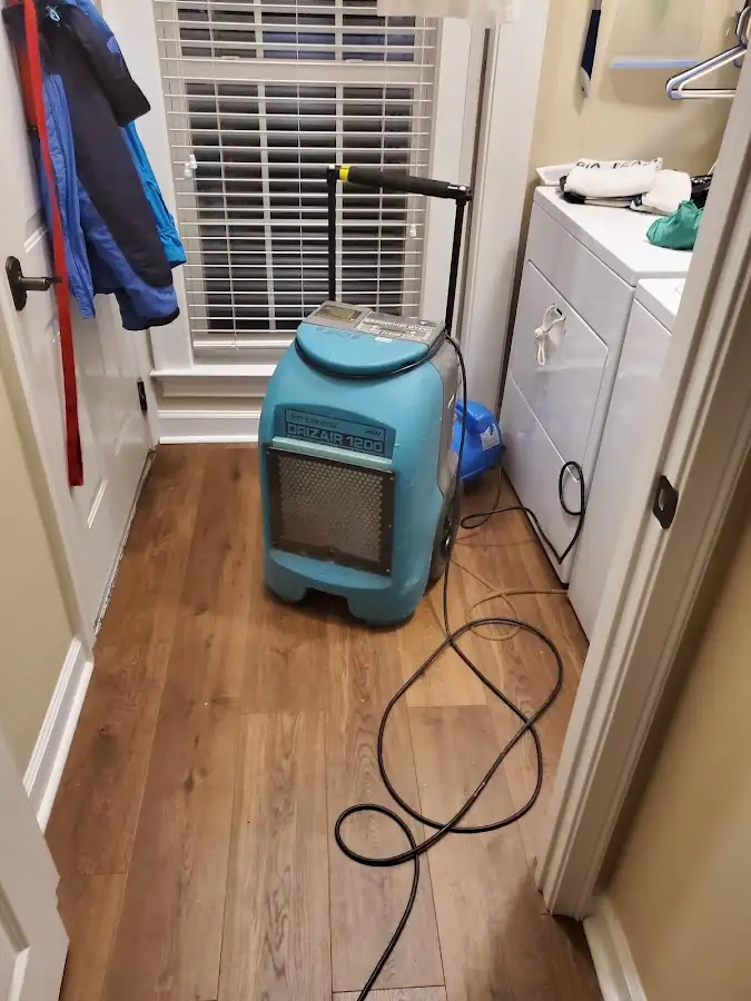 Commercial dehumidifier deployed for Flood Damage Cleanup in Middle